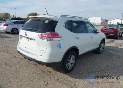 2016 Nissan Rogue Sv из США, поврежденный, VIN KNMAT2MV7GP626465